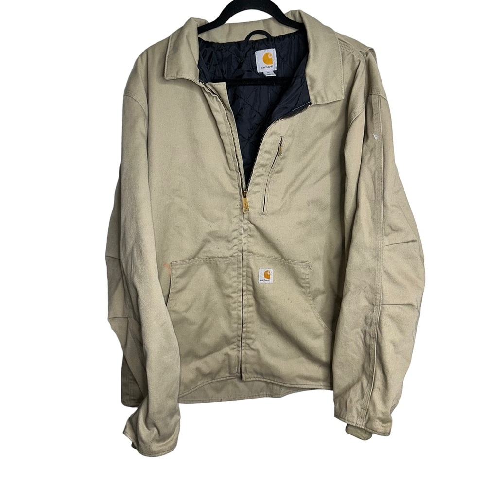 Carhartt 100758 Super Dux Jacket Quilt Lined Beige Tan HR Size XL